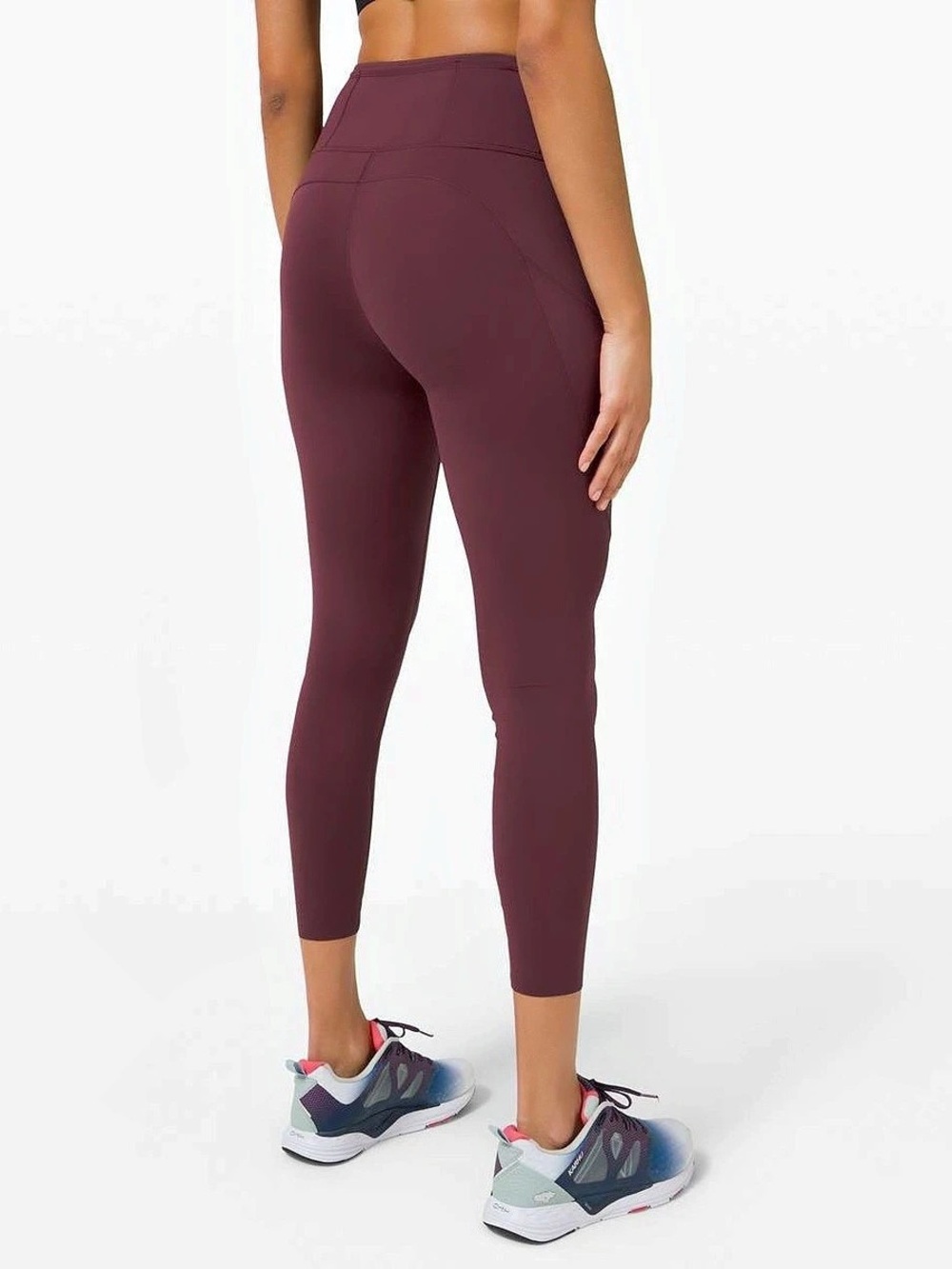 Lululemon Fast and Free High-Rise 7/8 Leggings in Garnet (Size 6)